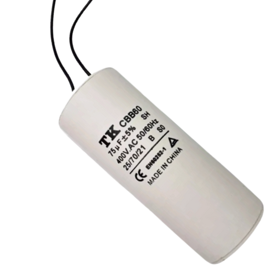 Capacitor De Partida 75uF 400V 55x125mm (2Fios)