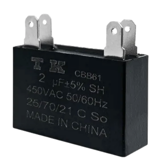 Capacitor De Partida CBB61 2uF 450V (Fast-on)