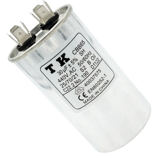 Capacitor De Partida 30uF 440V 50x90mm (Fast-on)