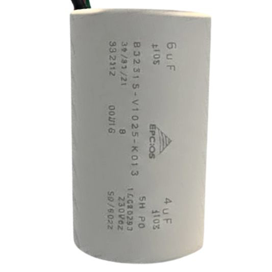 Capacitor De Partida 6uF+4uF 250V 30x48mm (3Fios)