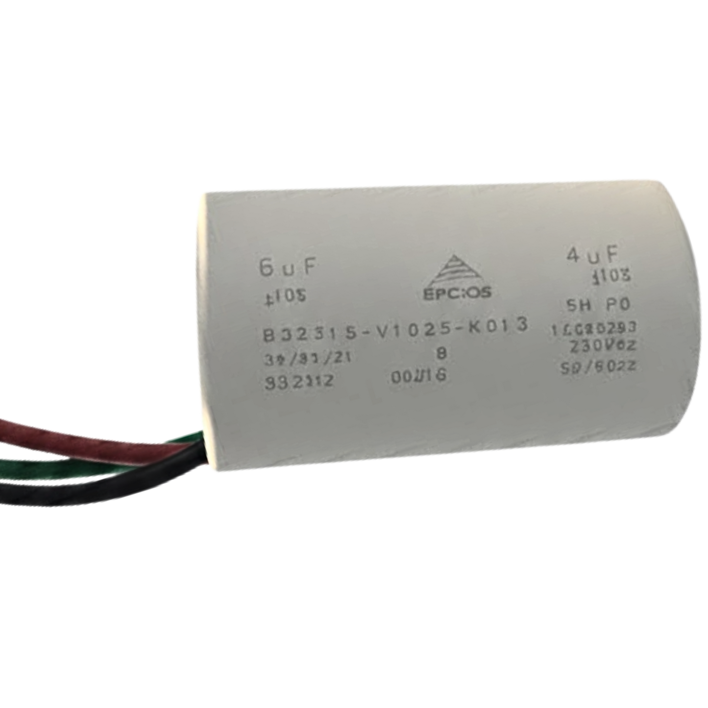 Capacitor De Partida 6uF+4uF 250V 30x48mm (3Fios)