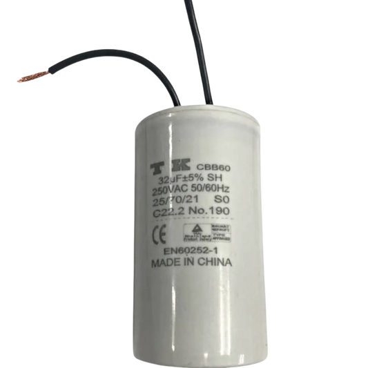 Capacitor De Partida 32uF 250V 40x70mm (2Fios)