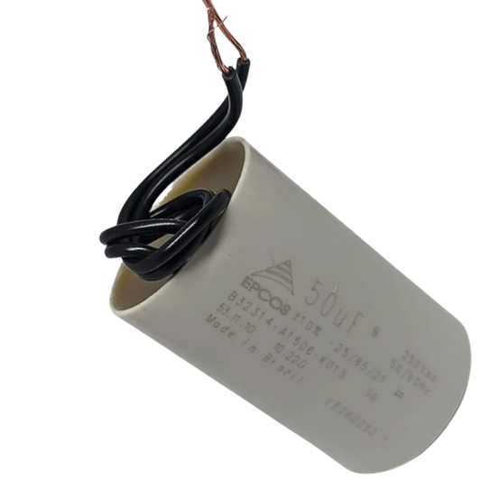 Capacitor De Partida 50uF 250V 40x62mm (2Fios)
