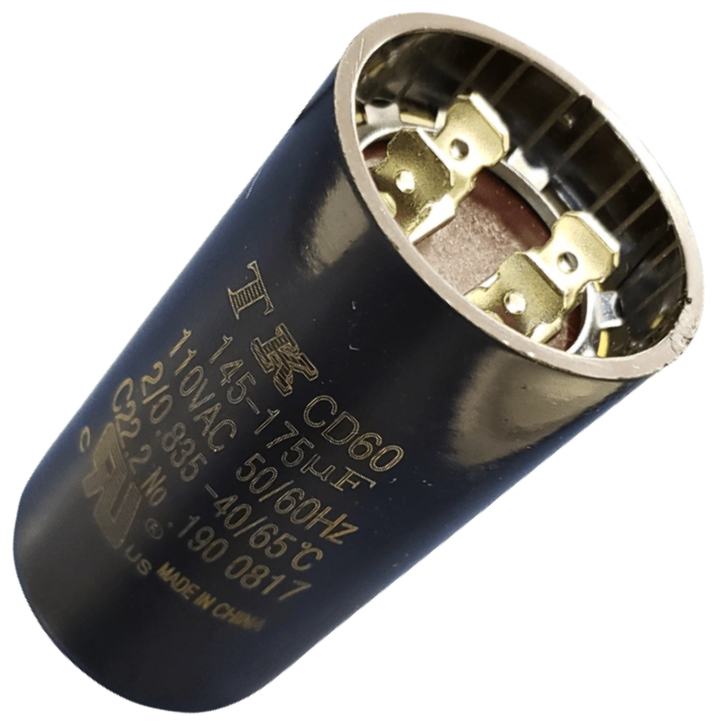 Capacitor De Partida 145uF-175uF 110V 36x70mm (Fast-on)