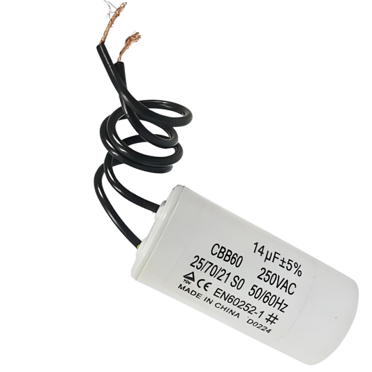 Capacitor De Partida 14uF 250V 30x46mm (2Fios)