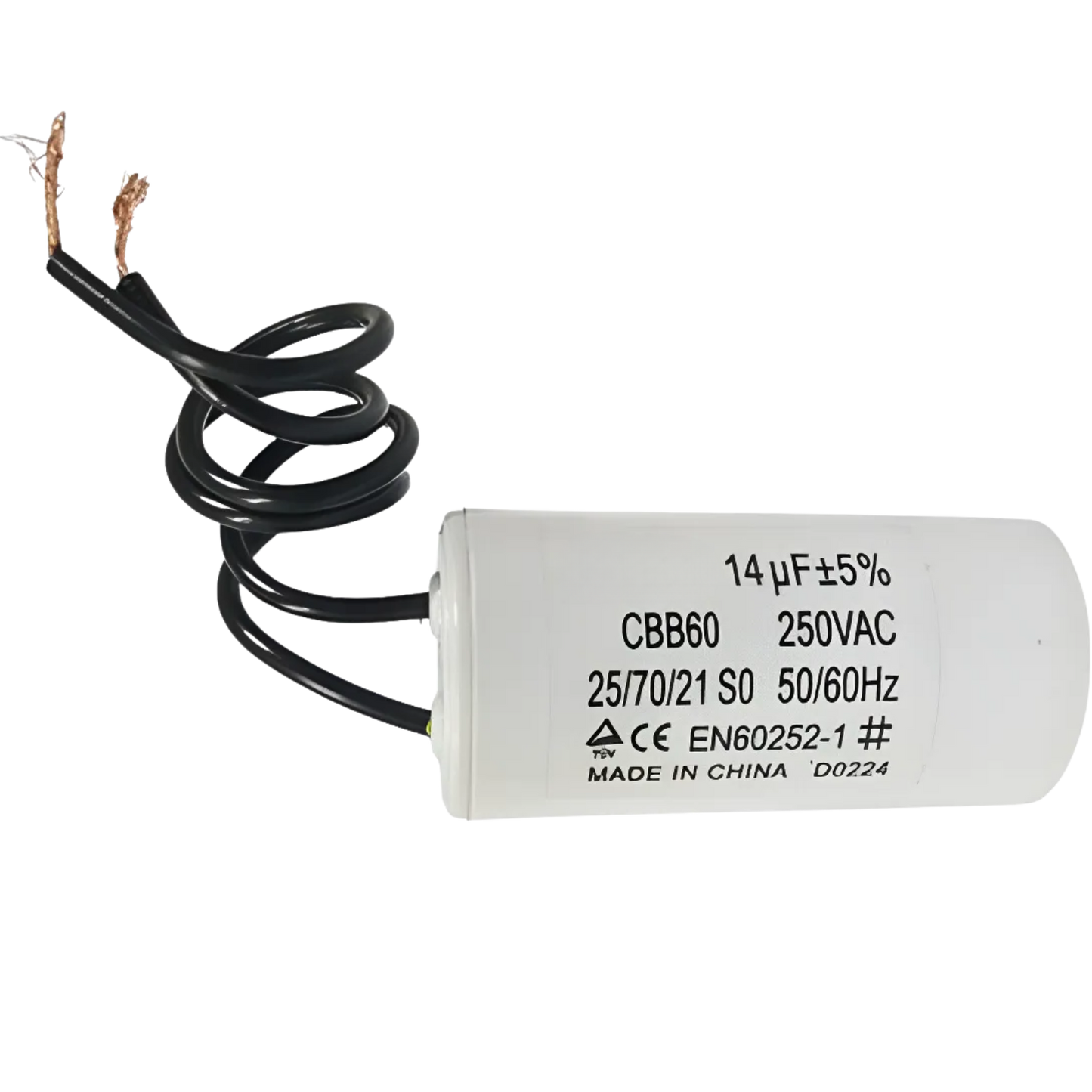 Capacitor De Partida 14uF 250V 30x56mm (2Fios)