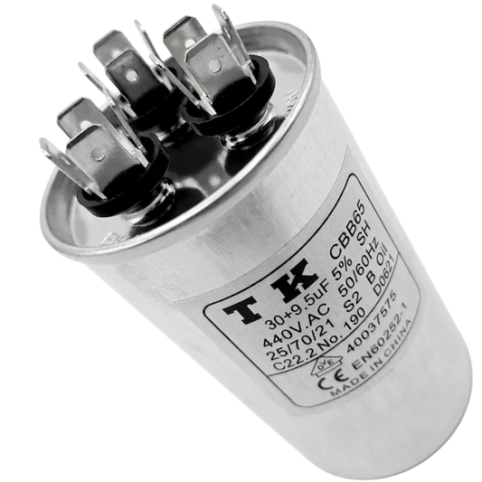 Capacitor De Partida 30uF+9,5uF 440V 50x90mm (Fast-on)