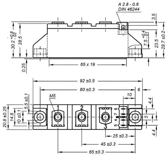 Módulo Tiristor SKKT72/16E 1600V 70A