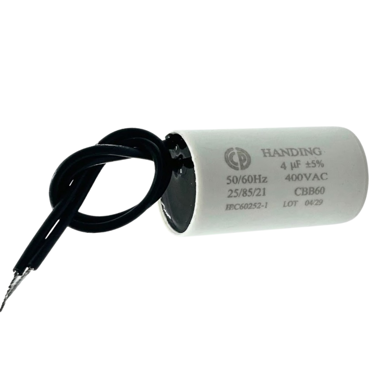Capacitor De Partida 4uF 400V 24x48mm (2Fios)