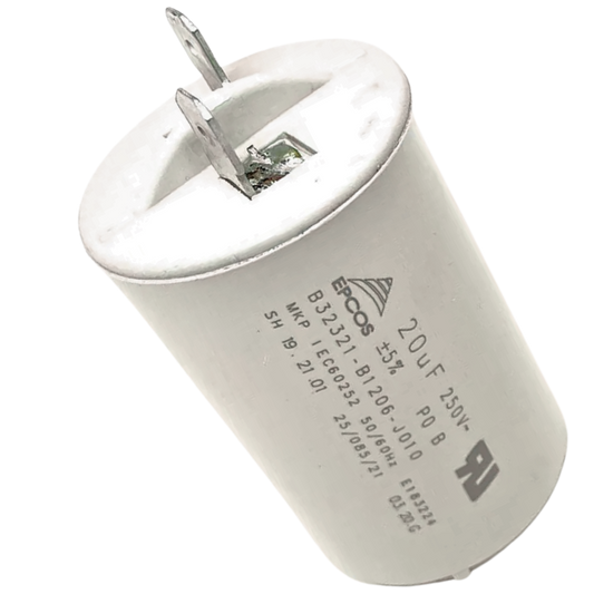 Capacitor De Partida 20uF 250V 35x54mm (Fast-on)