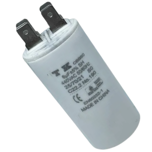 Capacitor De Partida 6uF 440V 30x60mm (Fast-on)