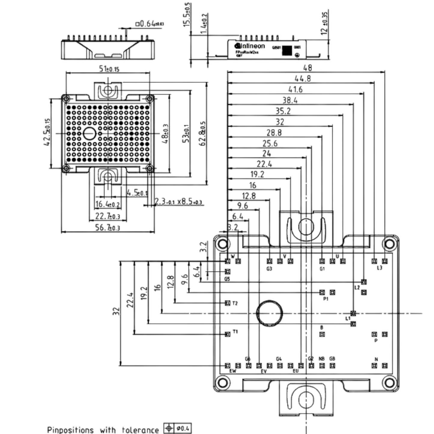 Módulo IGBT FP50R06W2E3 600V 50A