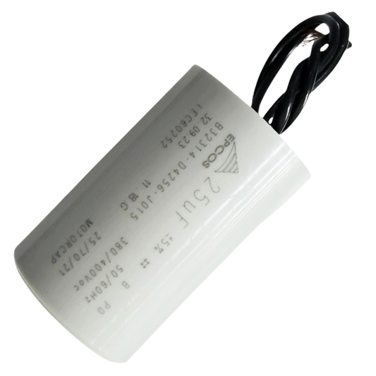Capacitor De Partida 25uF 380/400V 40x63mm (2Fios)