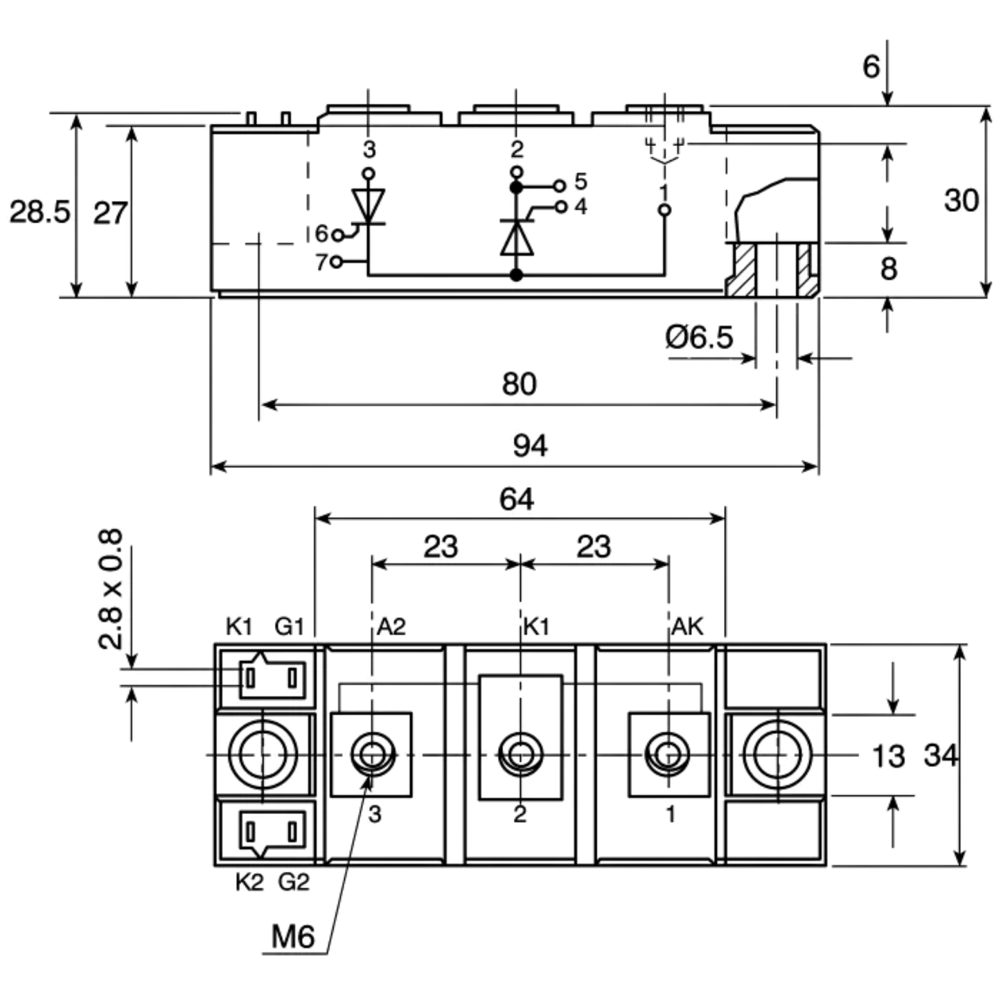 Módulo IGBT TGM200D06 600V 200A