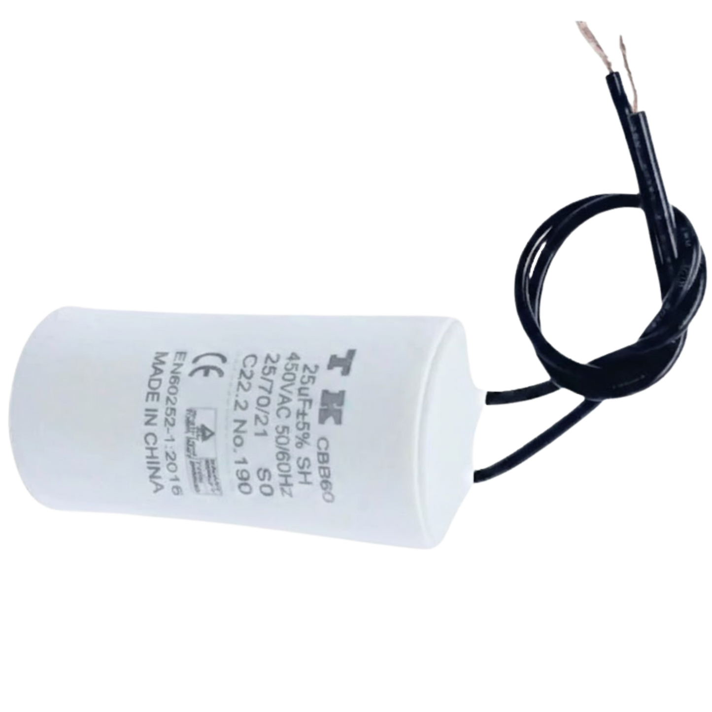 Capacitor De Partida 25uF 450V 38x76mm (2Fios)