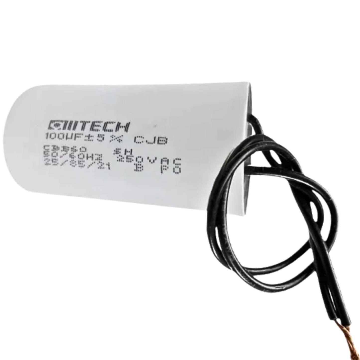 Capacitor De Partida 100uF 250V 50x90mm (2Fios)