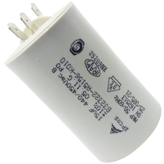 Capacitor De Partida 15uF 440/450V 40x70mm (Fast-on)