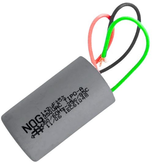 Capacitor De Partida 1uF+2uF 250V 25x49mm (3Fios)