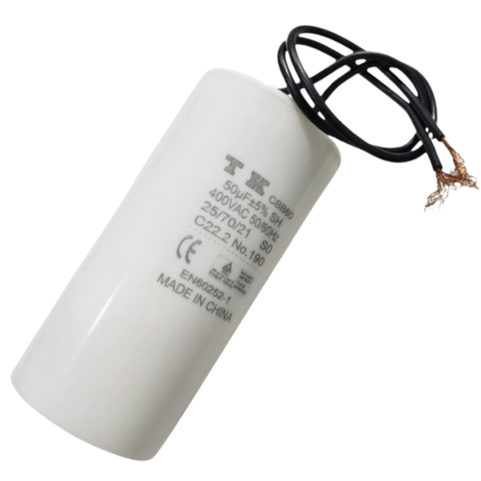 Capacitor De Partida 50uF 400V 45x93mm (2Fios)