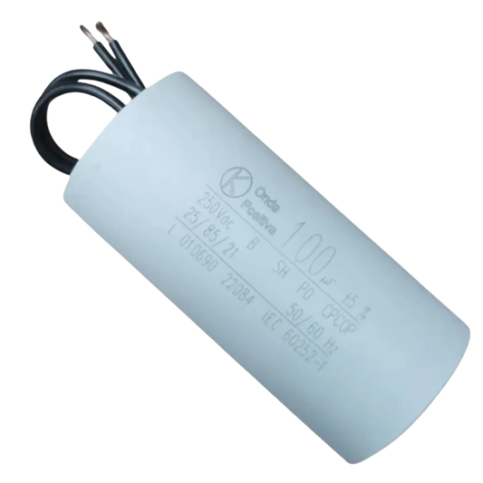 Capacitor De Partida 100uF 250V 45x95mm (2Fios)