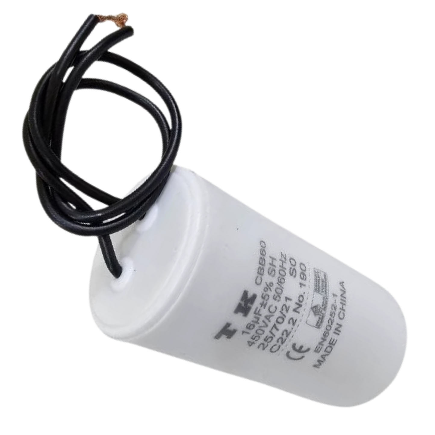 Capacitor De Partida 15uF 450V 38x76mm (2Fios)