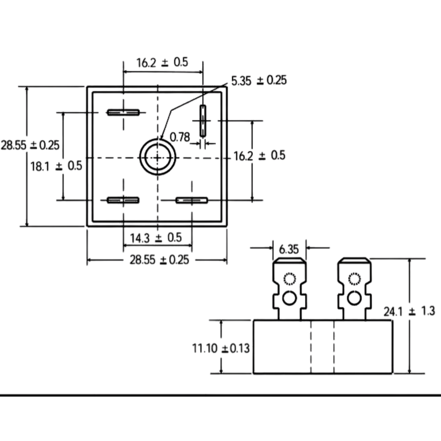 Ponte Retificadora SKB25/12 1200V 25A
