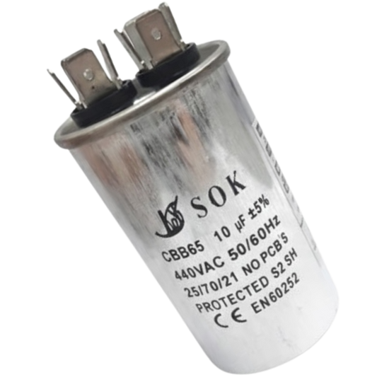 Capacitor De Partida 10uF 440V 40x70mm (Fast-on)