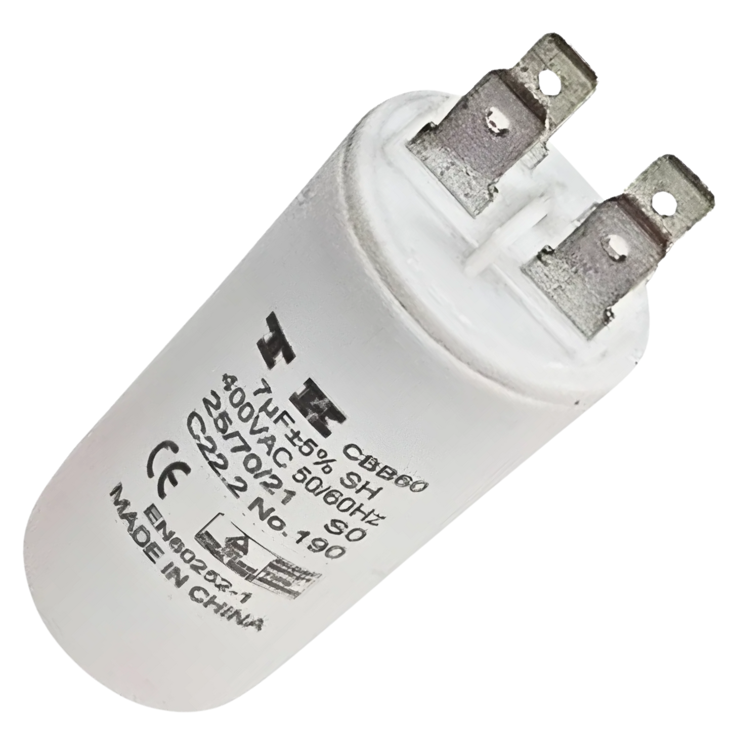 Capacitor De Partida 7uF 400V 30x60mm (Fast-on)