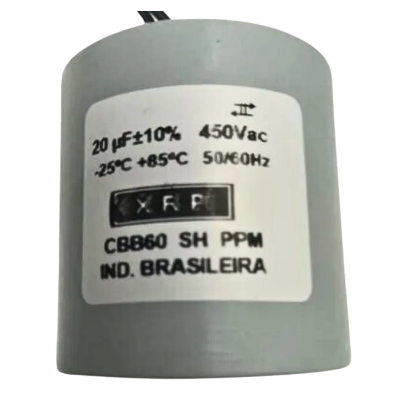 Capacitor De Partida 20uF 450V 50x50mm (2Fios)