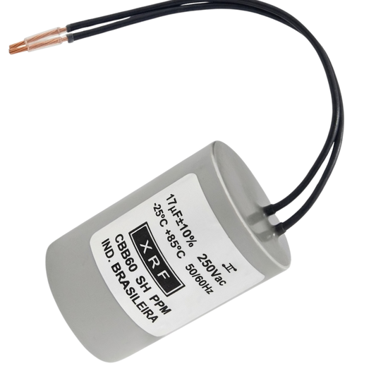 Capacitor De Partida 17uF 250V 26x47mm (2Fios)