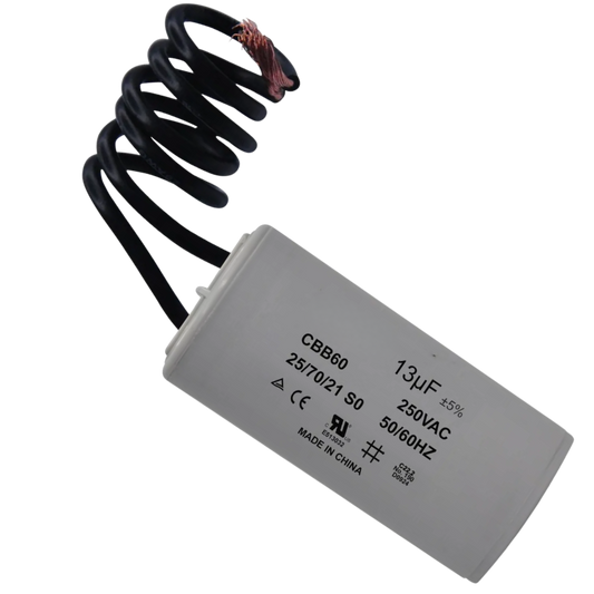 Capacitor De Partida 13uF 250V 30x56mm (2Fios)