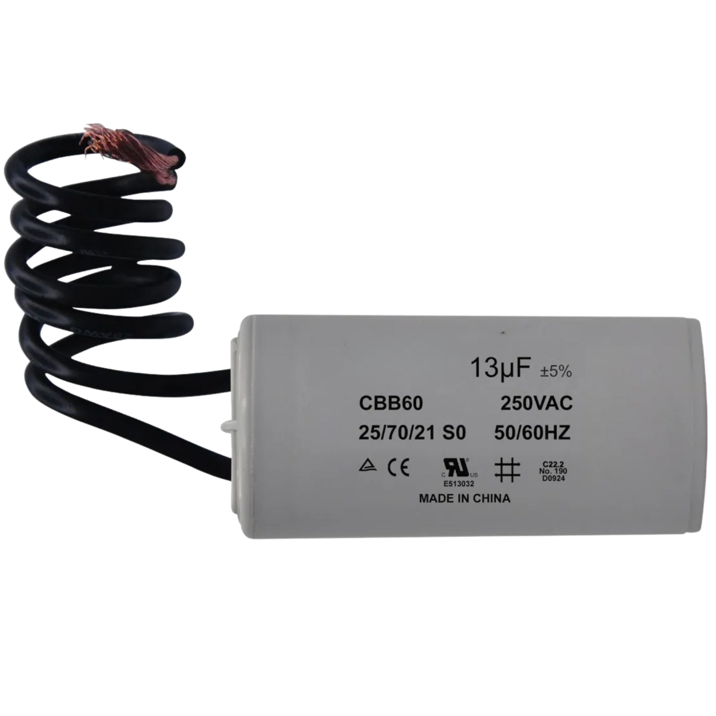 Capacitor De Partida 13uF 250V 30x56mm (2Fios)