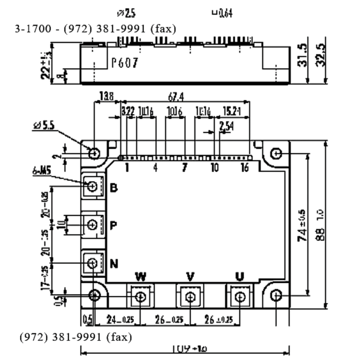 Módulo IGBT 7MBI75U4S-120-50 1200V 75A