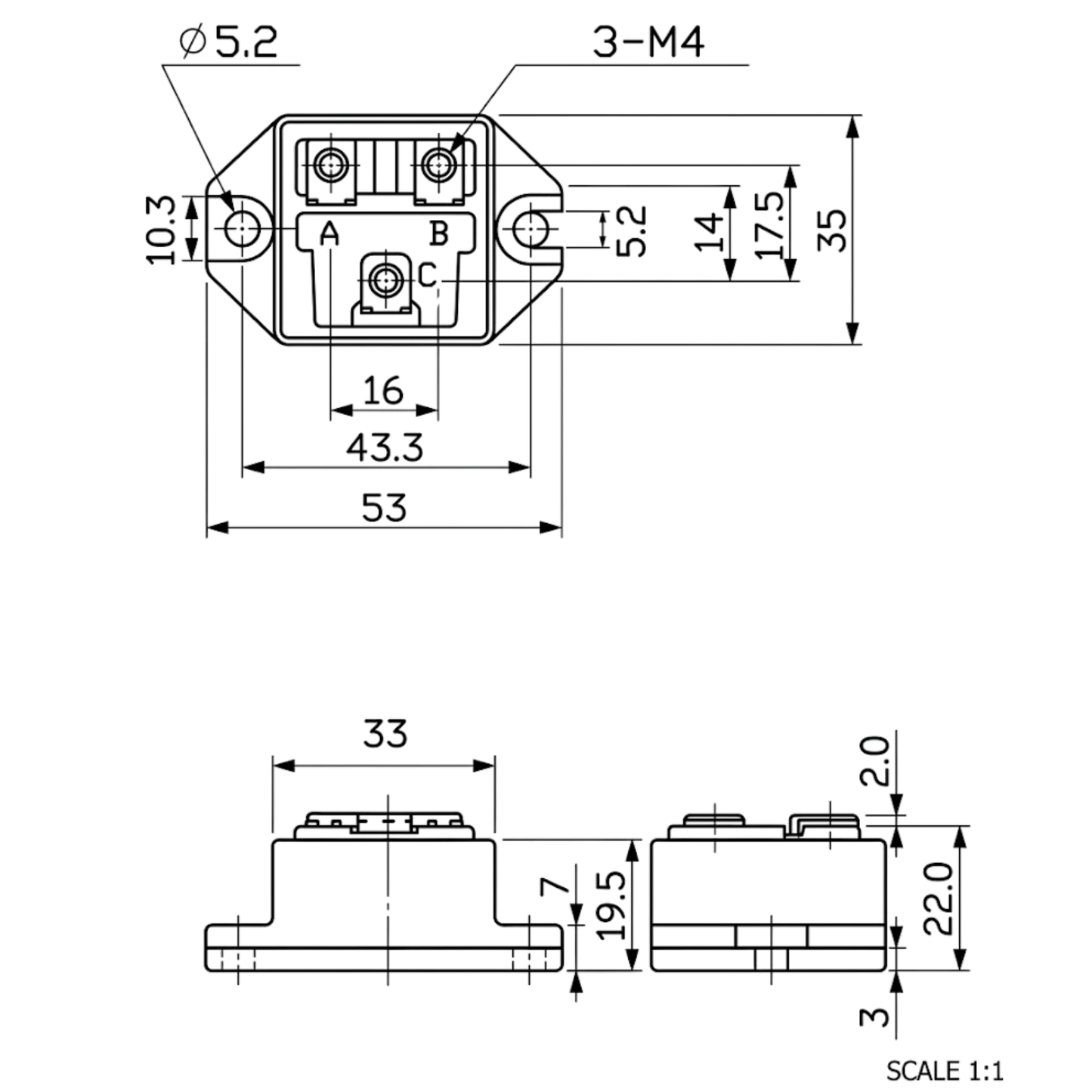 Módulo IGBT MG30H1BL1 550V 30A