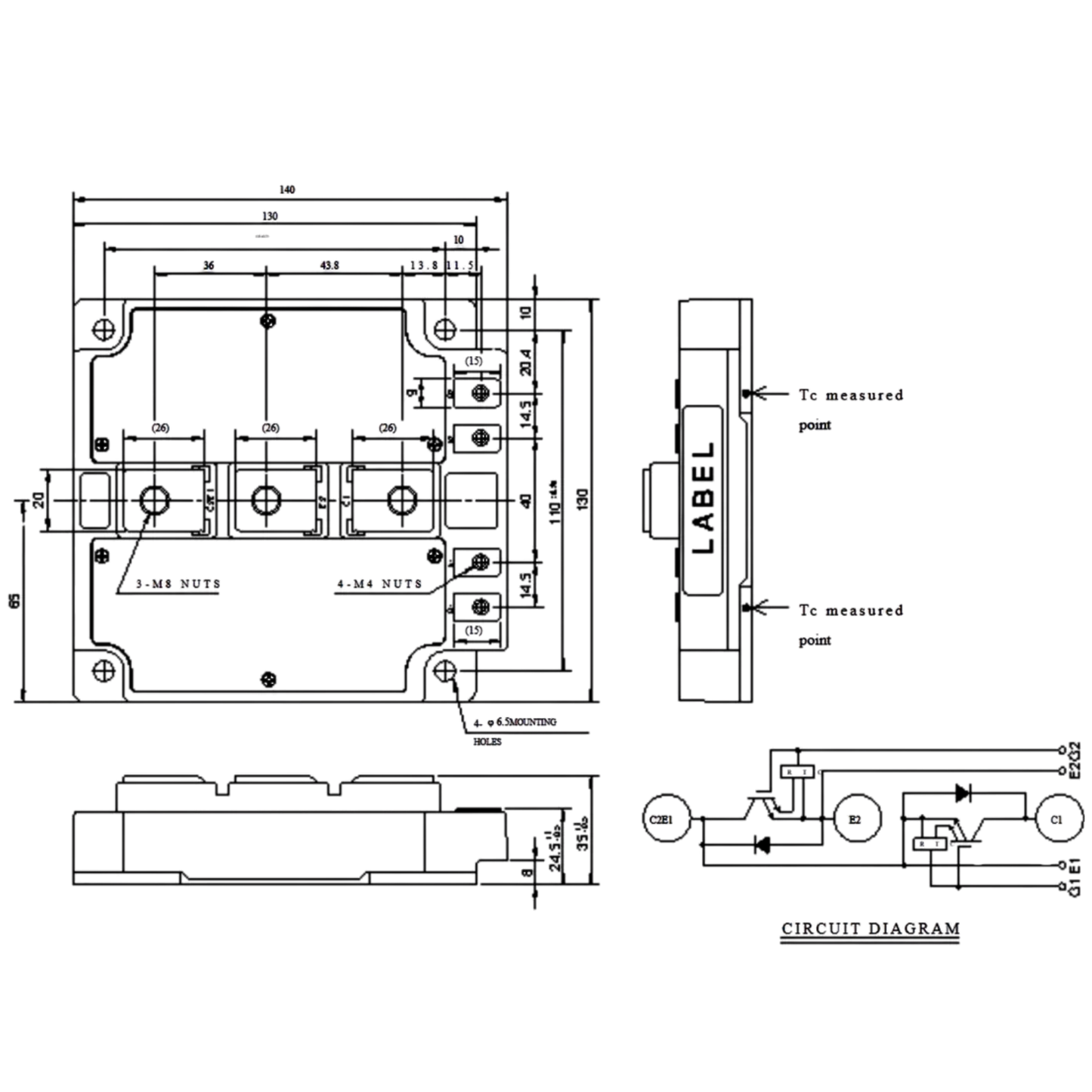 Módulo IGBT CM600DU-24FA 1200V 600A