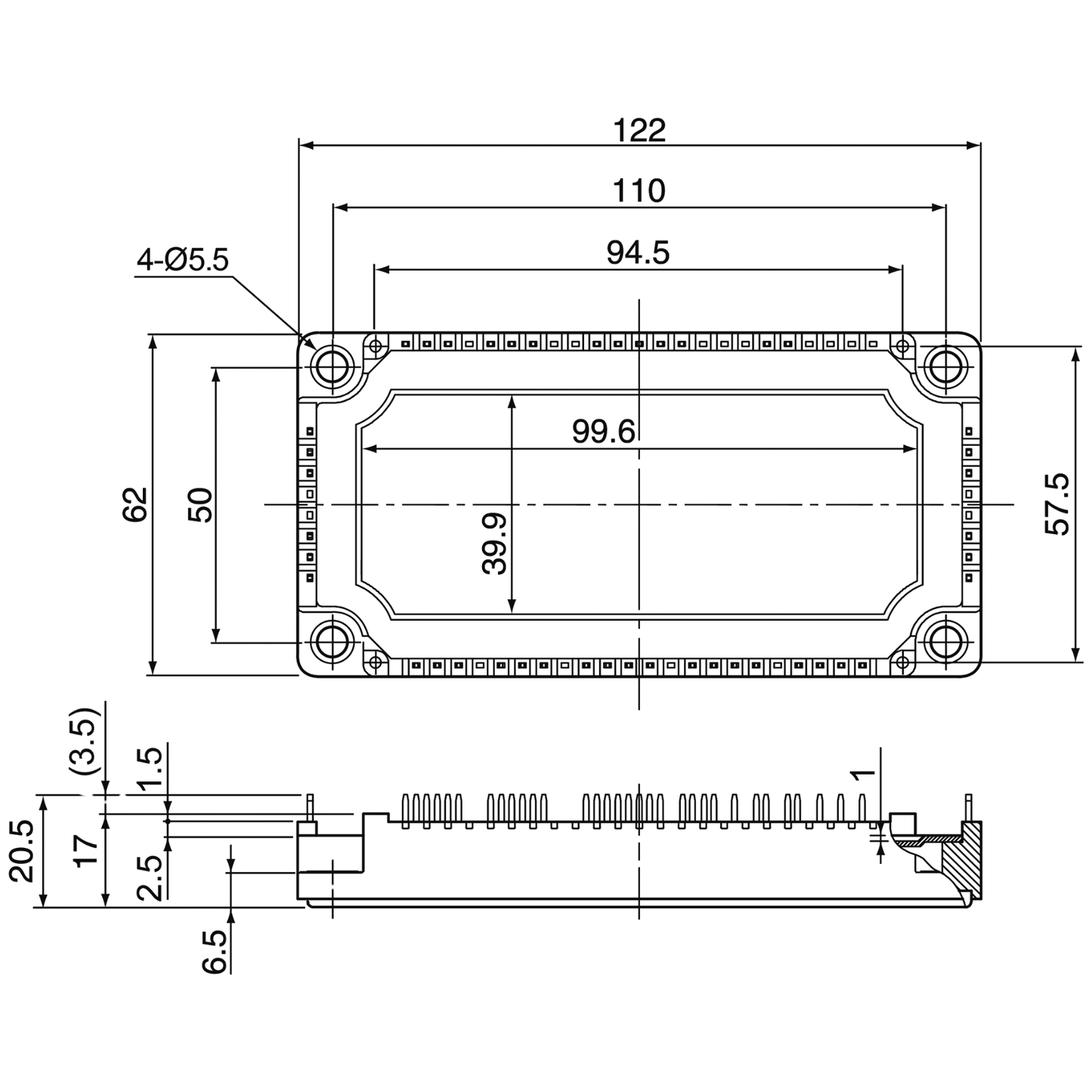 Módulo IGBT FP100R06KE3 600V 100A