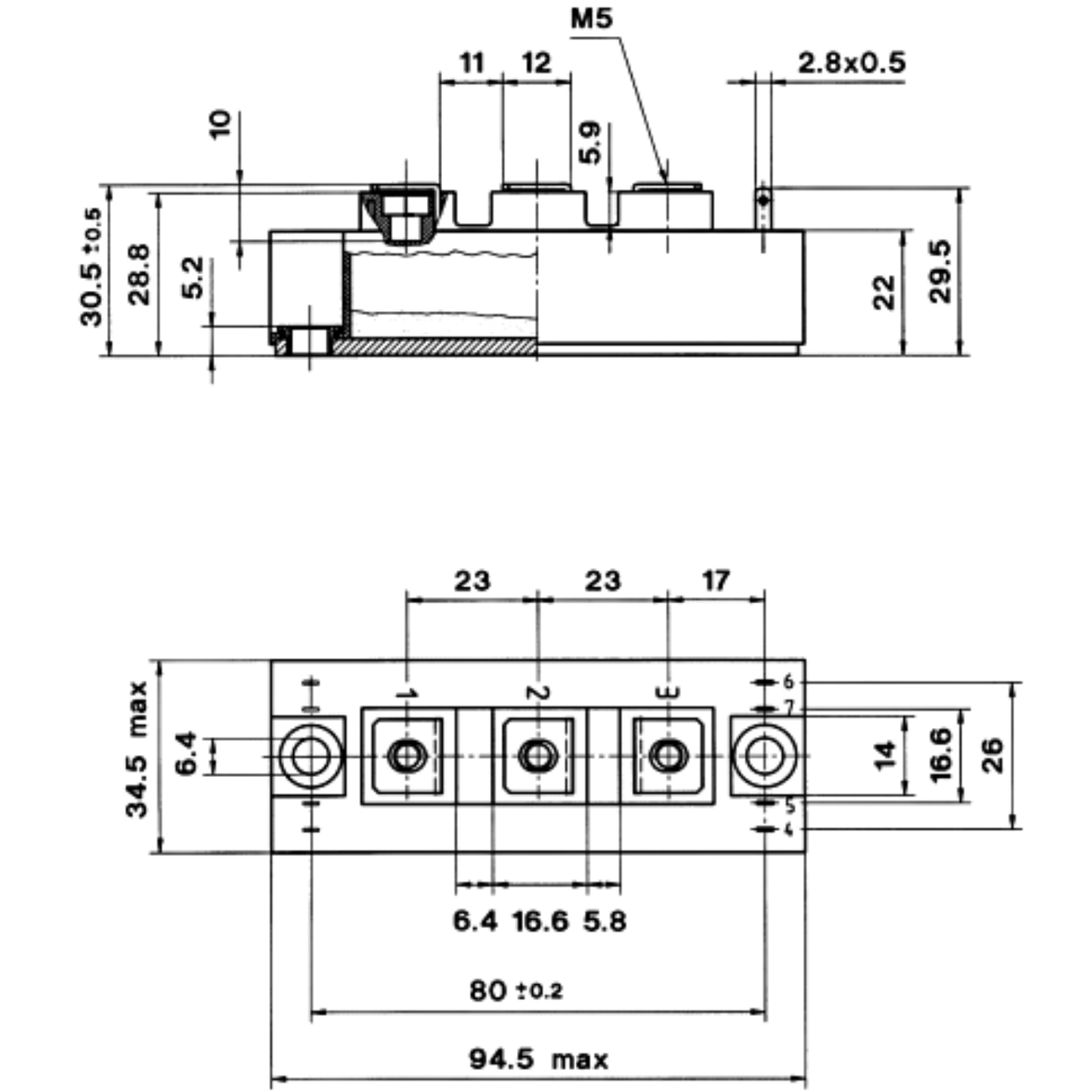 Módulo IGBT SKM145GB124DN 1200V 130A