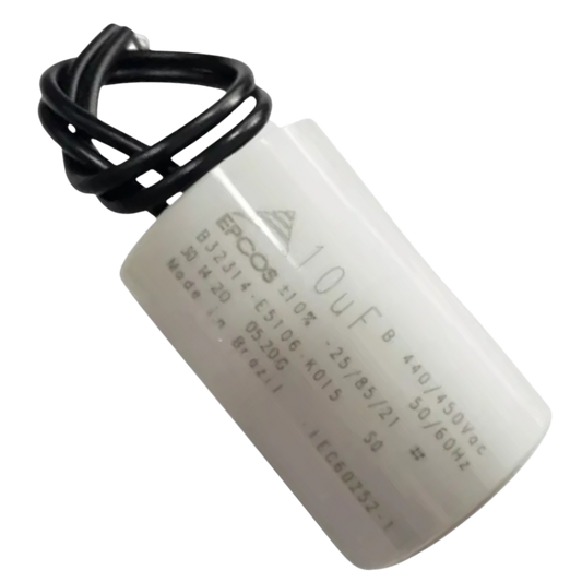 Capacitor De Partida 10uF 440/450V 40x48mm (2Fios)