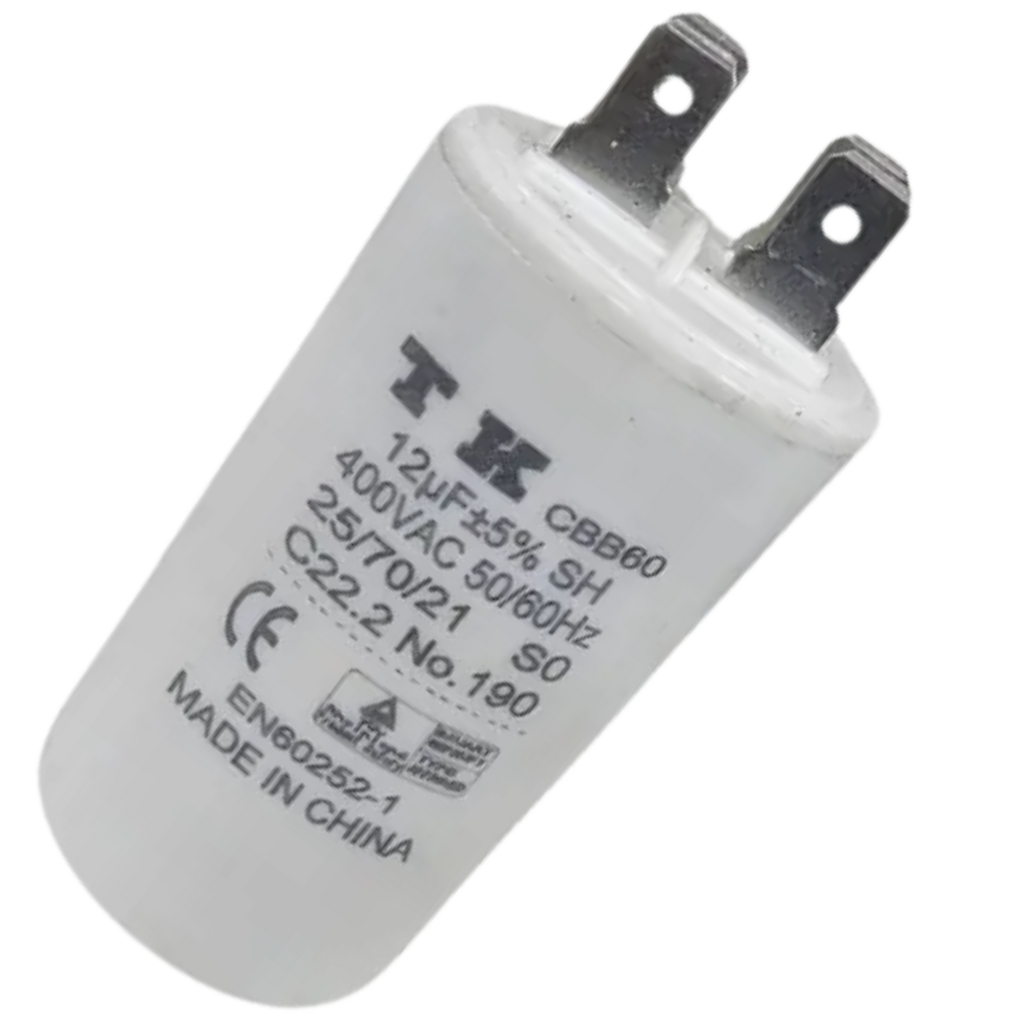 Capacitor De Partida 12uF 400V 35x60mm (Fast-on)