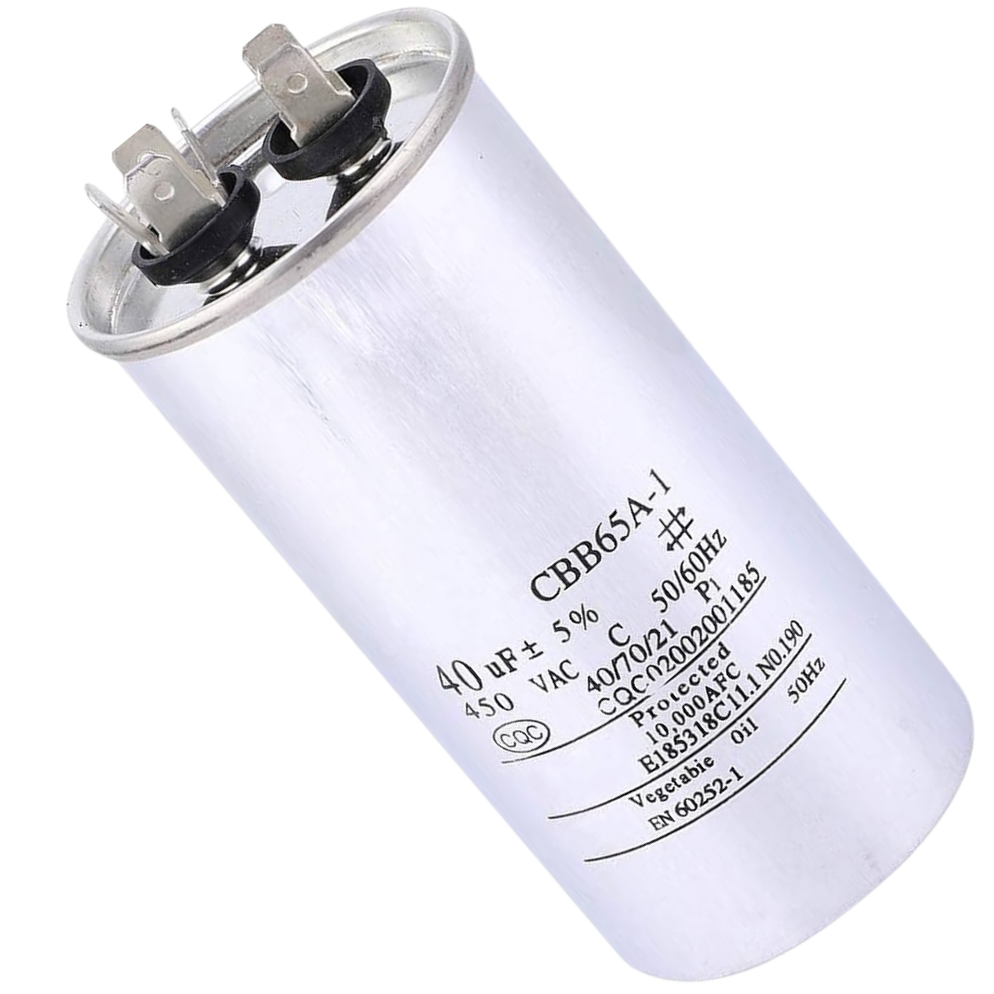 Capacitor De Partida 40uF 450V 50x100mm (Fast-on)
