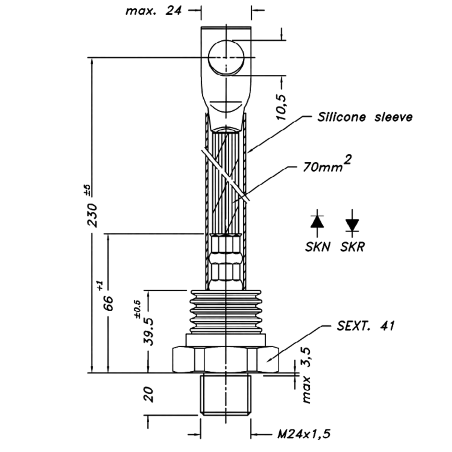Diodo De Rosca SKN400/20 2000V 400A