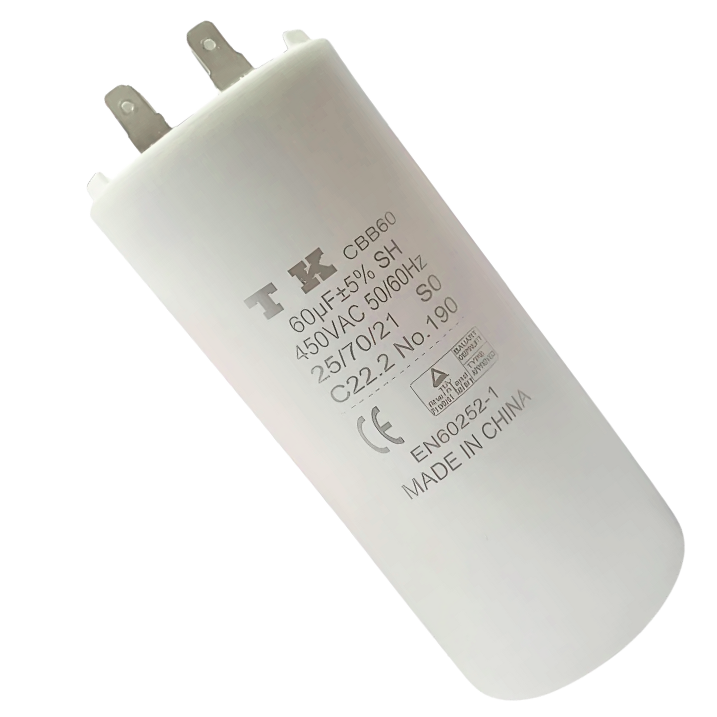 Capacitor De Partida 60uF 450V 55x117mm (Fast-on)