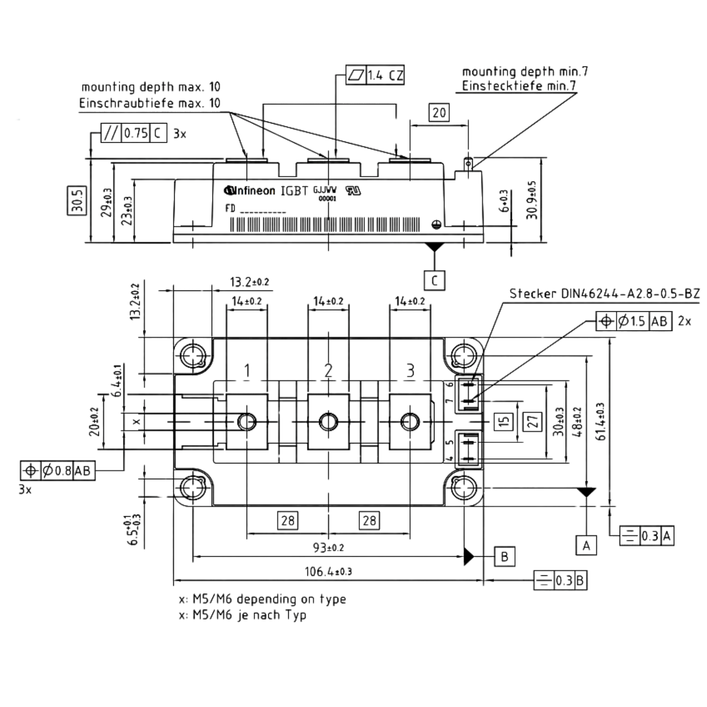 Módulo IGBT FF400R12KE3 1200V 400A