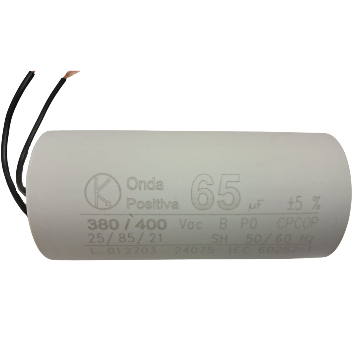 Capacitor De Partida 65uF 380/400V 45x95mm (2Fios)