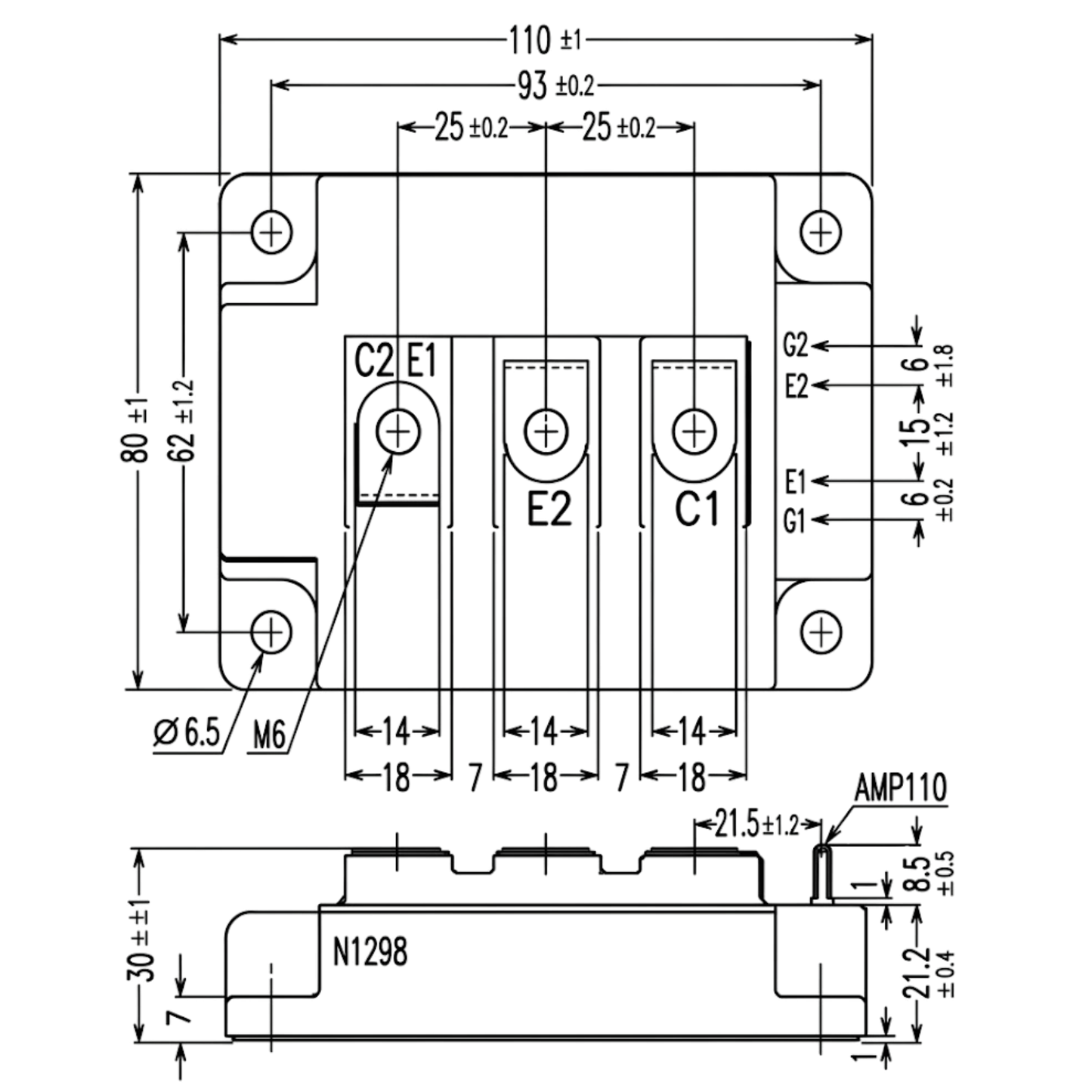 Módulo IGBT 2MBI300P-140 1400V 300A