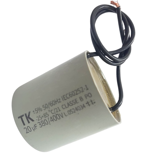 Capacitor De Partida 20uF 380/400V 45x47mm (2Fios)