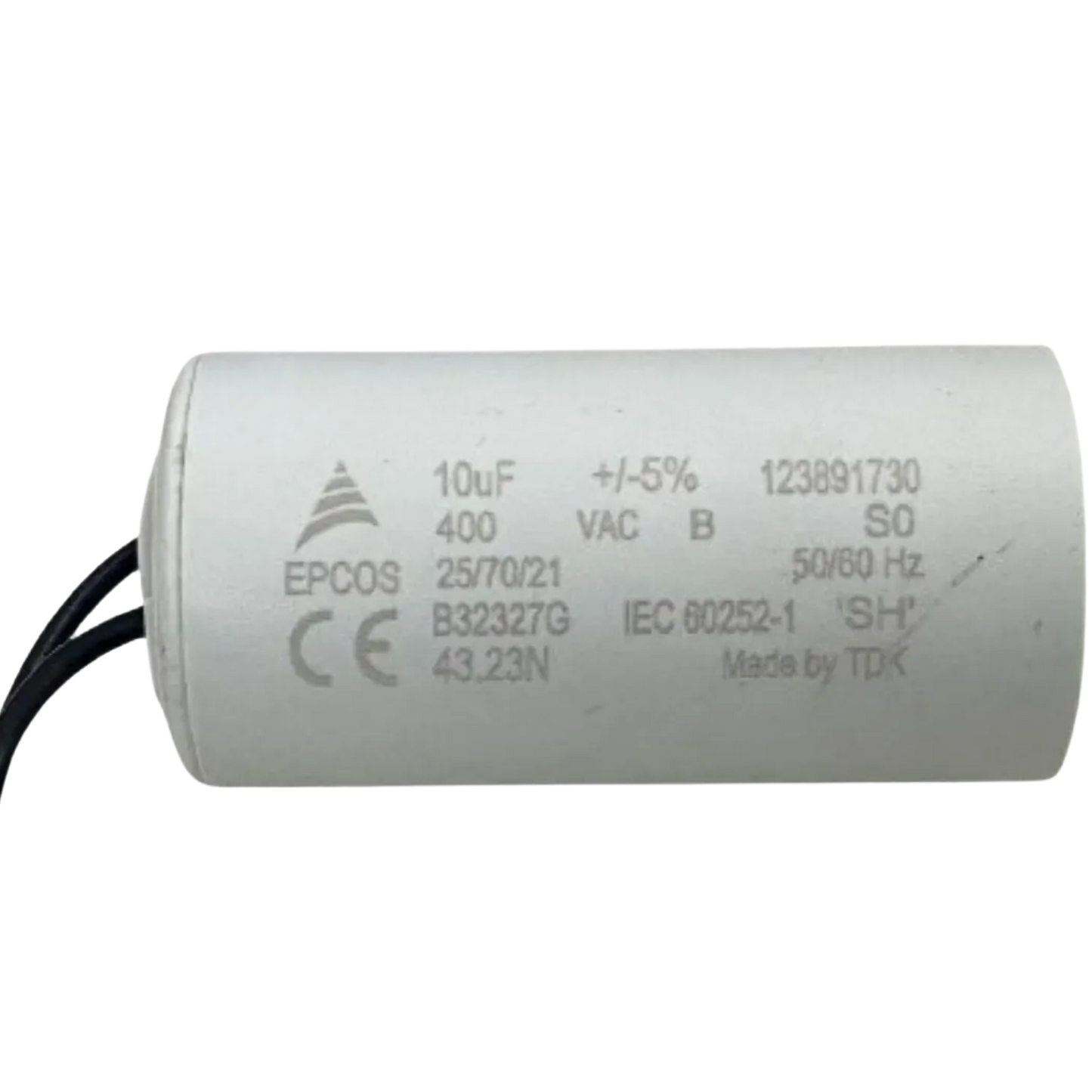 Capacitor De Partida 10uF 400V 35x60mm (2Fios)