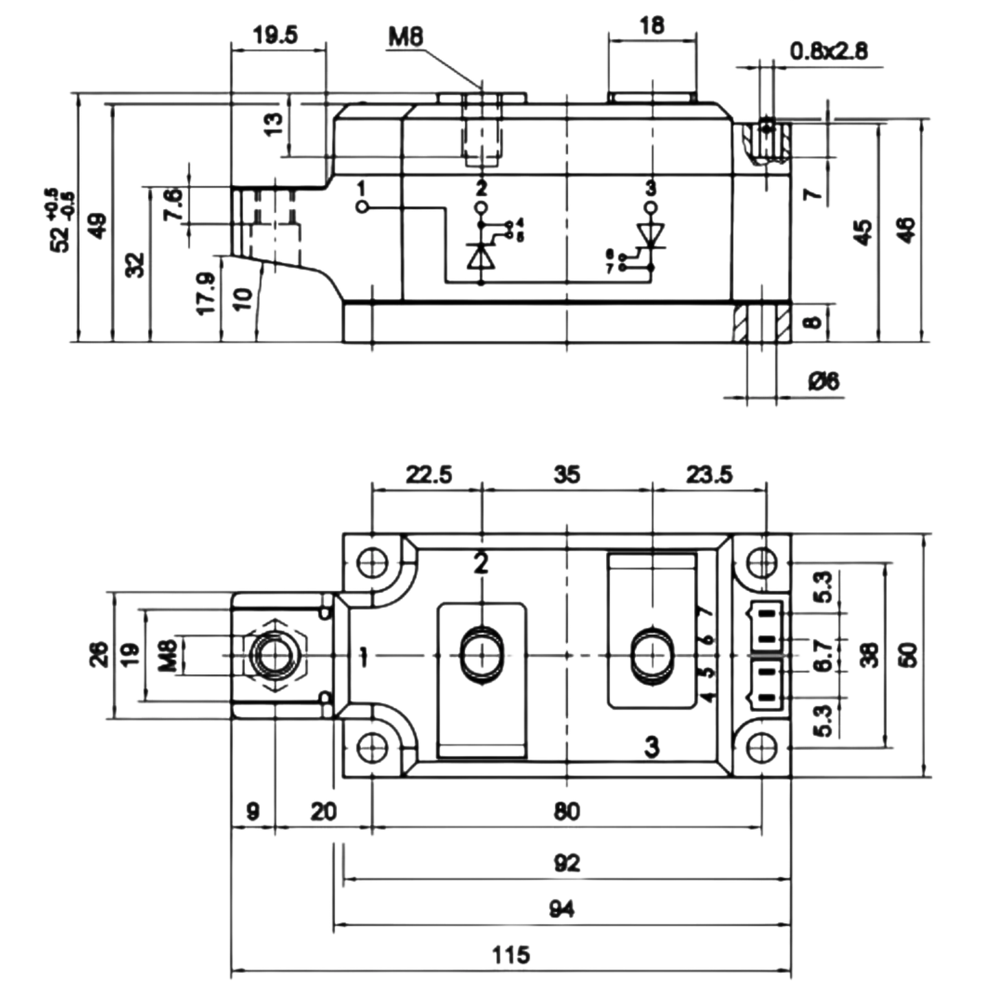 Módulo IGBT SKKH330/18E 1800V 330A