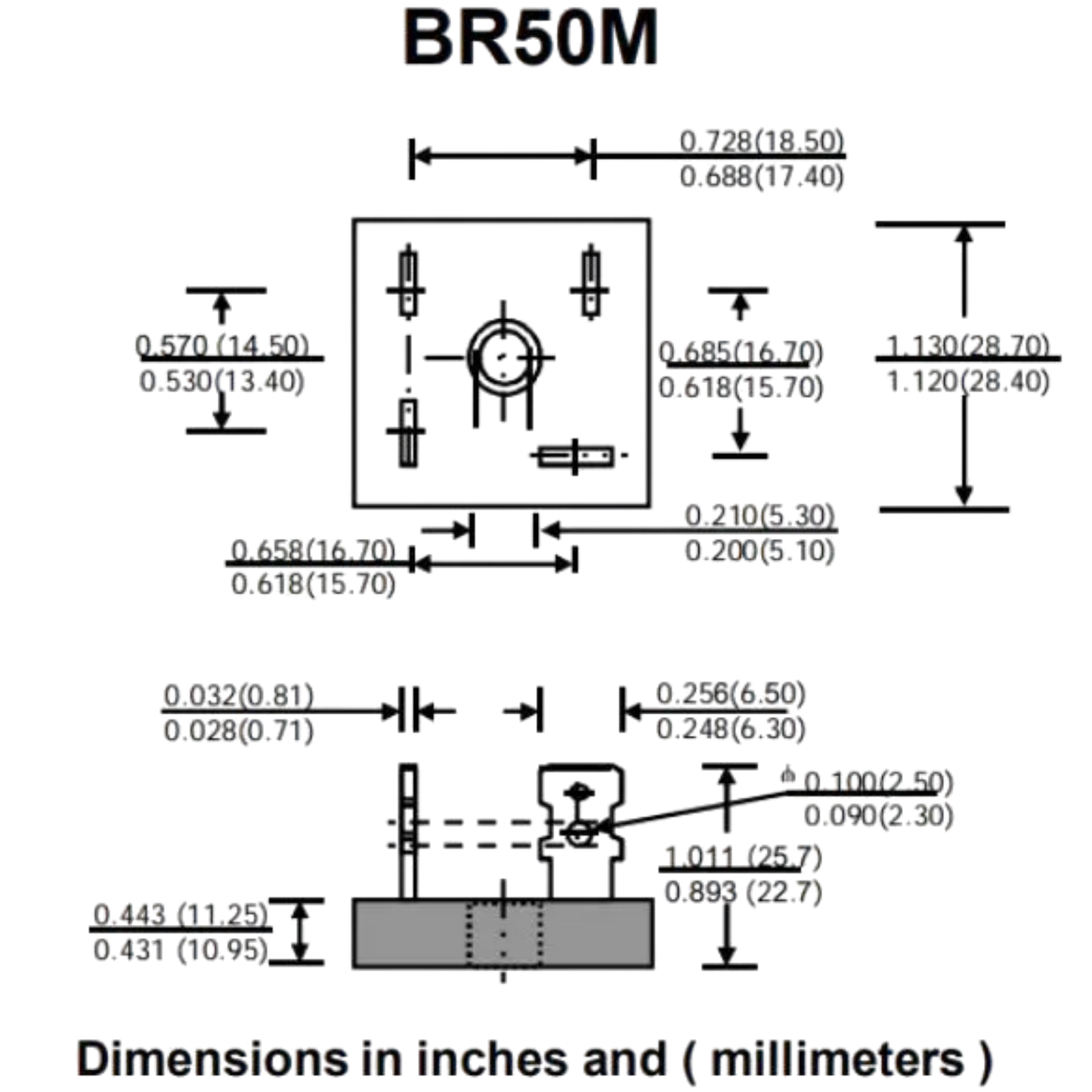 Ponte Retificadora KBPC5010 1000V 50A