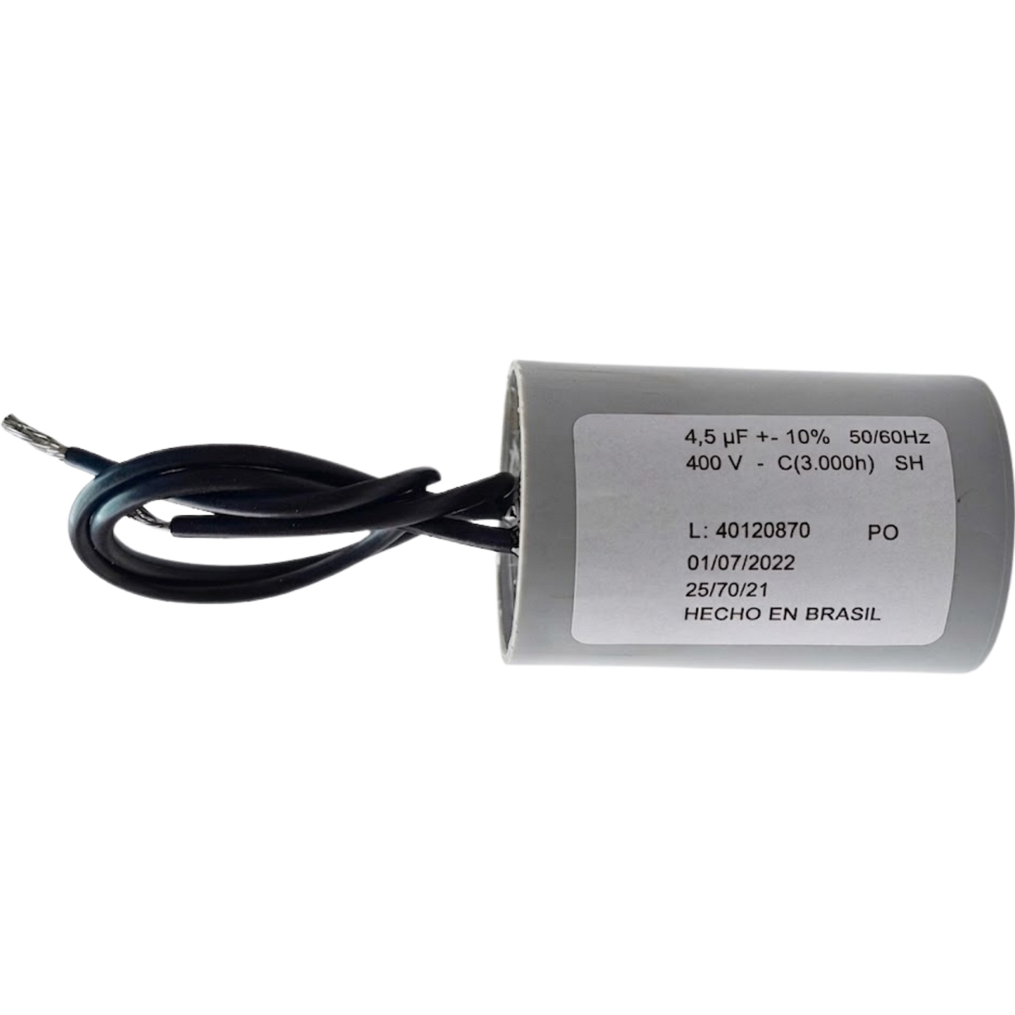 Capacitor De Partida 4,5uF 400V 27x47mm (2Fios)